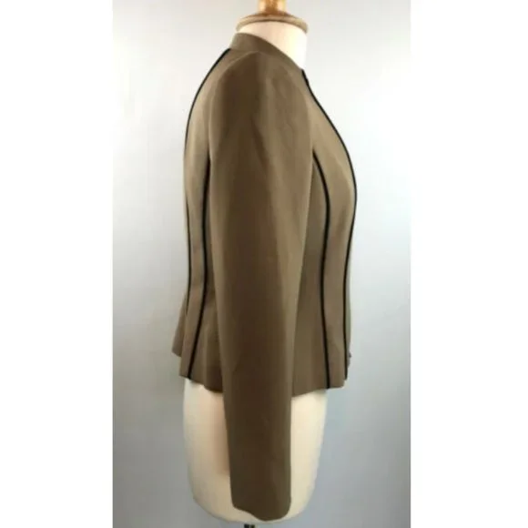 Jones Studio Sleek Chic Zip Blazer Jacket Sz 4P - Picture 5 of 9